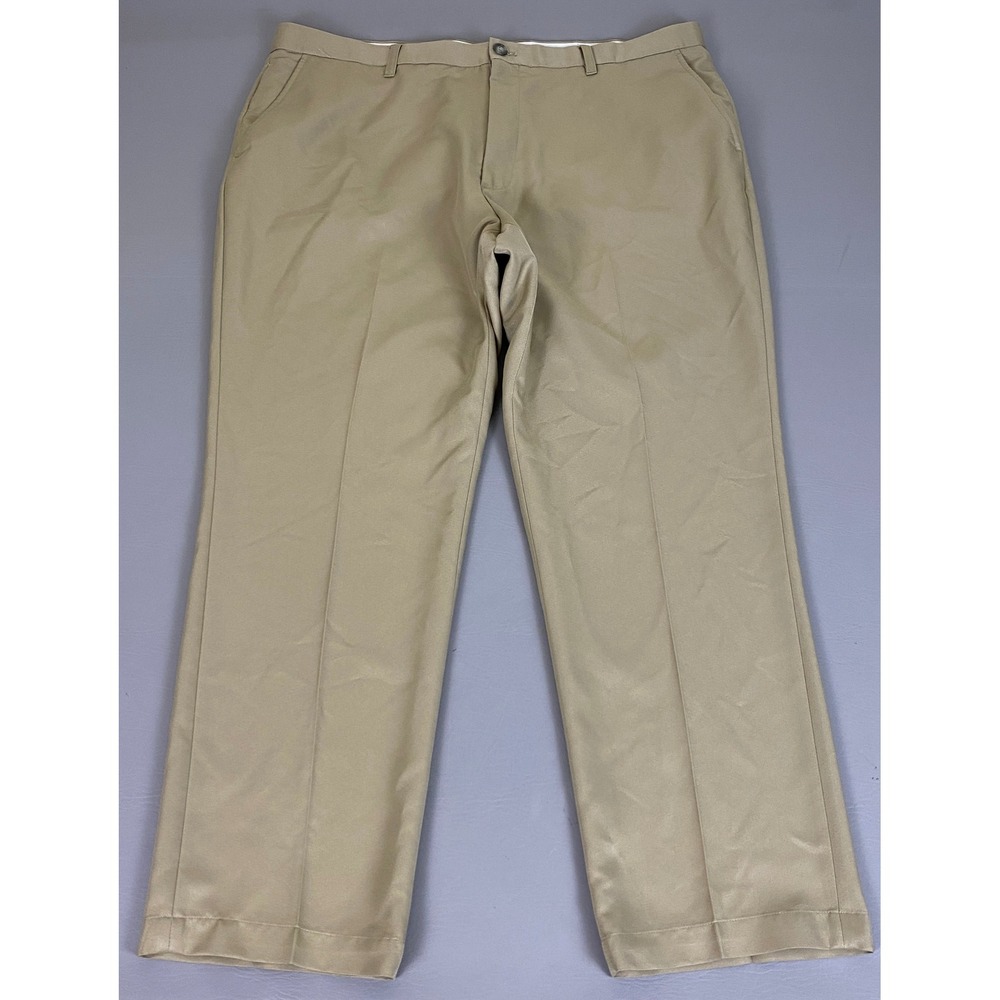 Greg Norman for Tasso Elba Golf Pants‎ Men's 40x30 Five Iron Khaki Tan Polyester